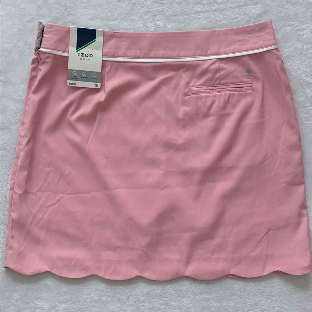 IZOD Sawgrass Candy Pink Scalloped Hem Golf Skort--NWT--10 - Picture 5 of 15